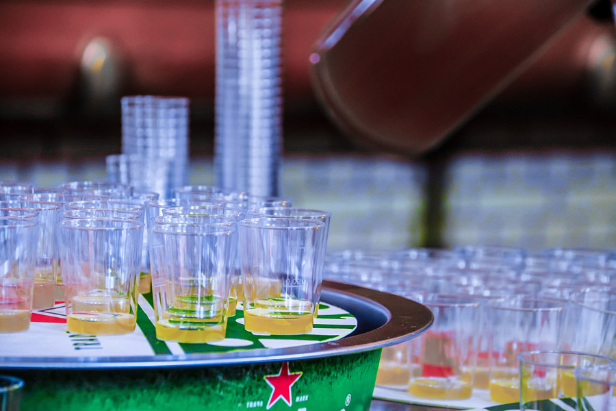 Tasting of wort at the Heineken Experience. 