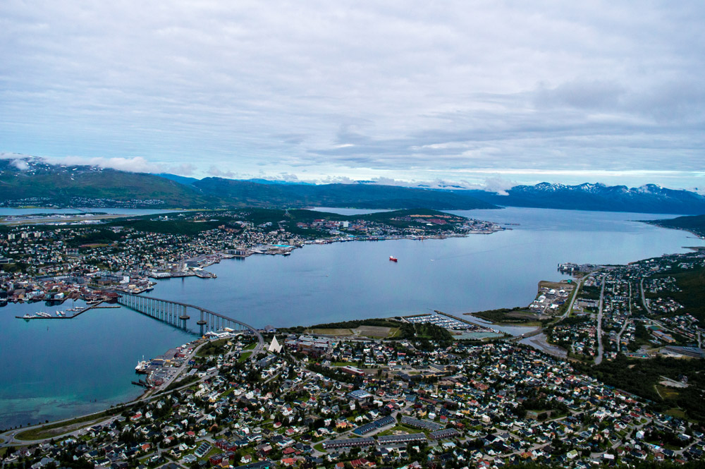 Uitzicht over Tromsø.