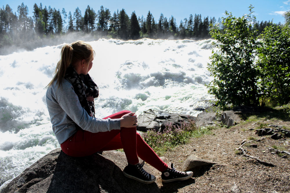 stroomversnelling Storforsen Zweden