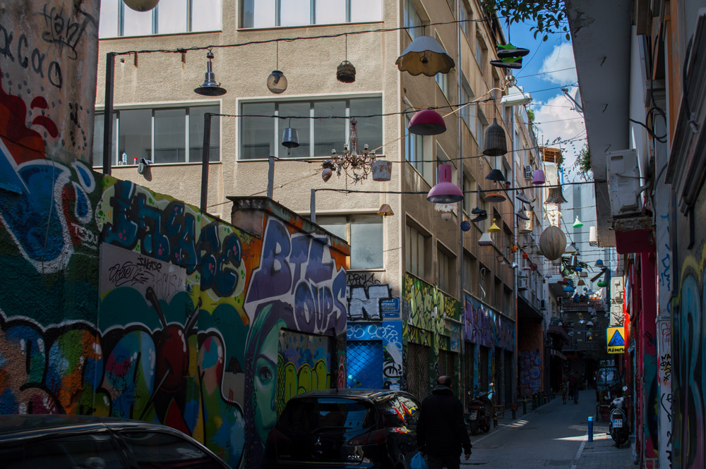 streetart in de wijk psiri in Athene